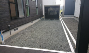 整地・防草シート・三分砕石