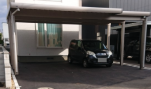 前方入隅加工カーポート例